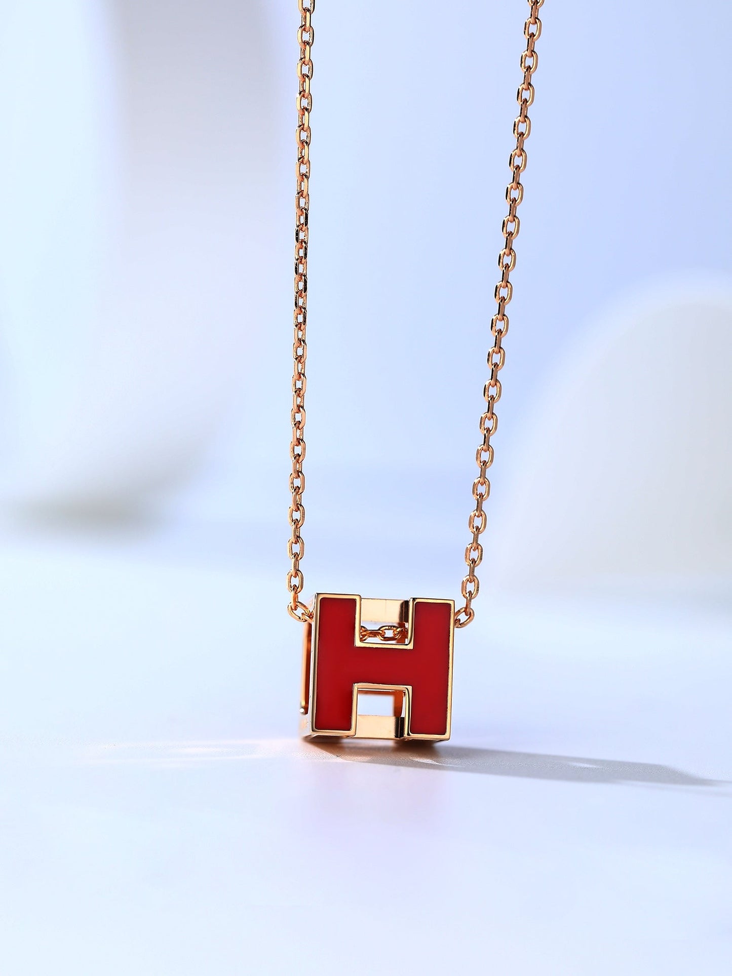 [Baslove]HM CAGE PINK GOLD NECKLACE