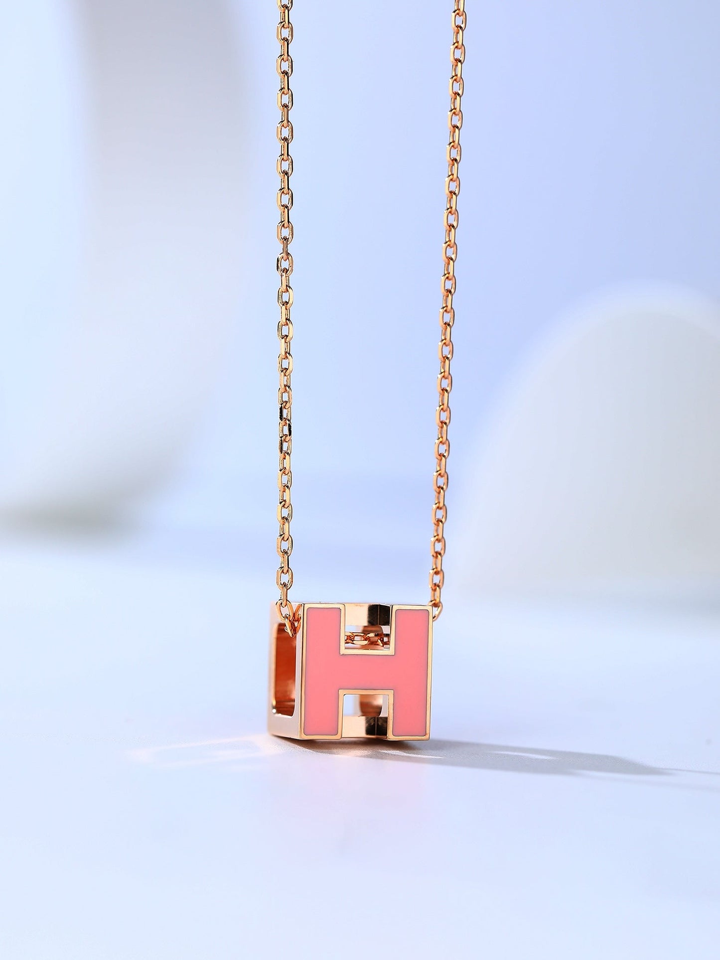 [Baslove]HM CAGE PINK GOLD NECKLACE