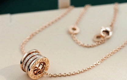 [Baslove]ZERO 1 PINK GOLD DIAMOND NECKLACE