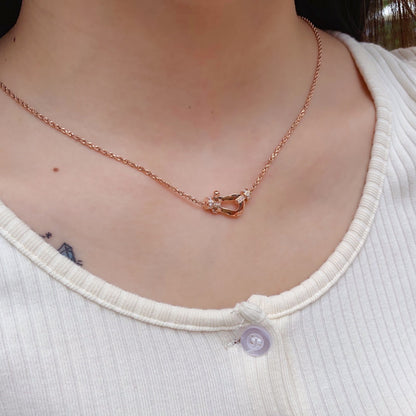 [Baslove]FORCE 10 PINK GOLD DIAMOND NECKLACE