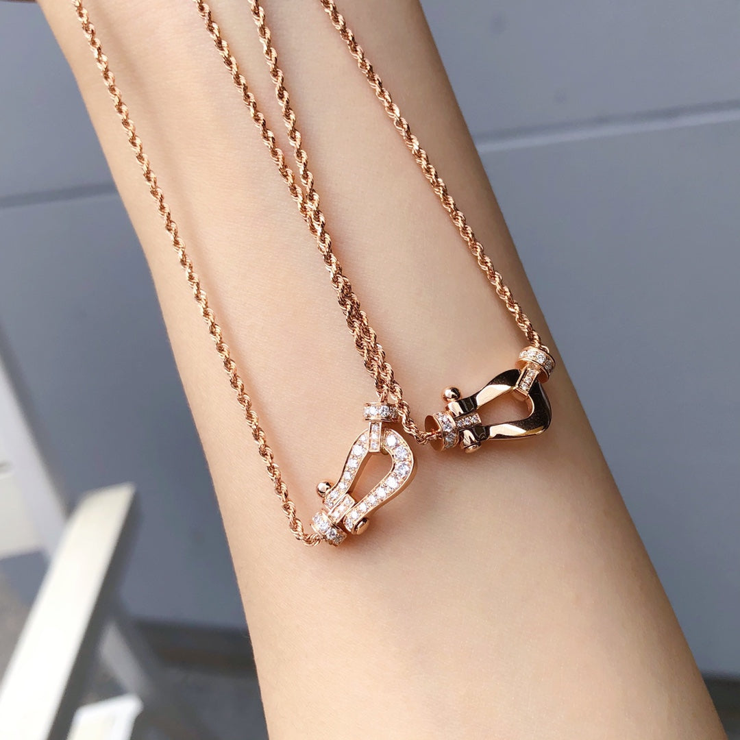 [Baslove]FORCE 10 PINK GOLD DIAMOND NECKLACE