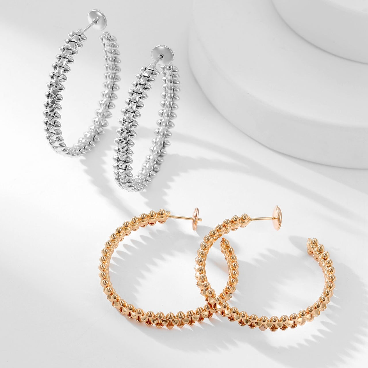 [AURORA]CLASH HOOP LARGE EARRINGS