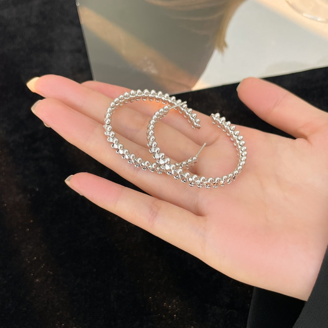 [AURORA]CLASH HOOP LARGE EARRINGS