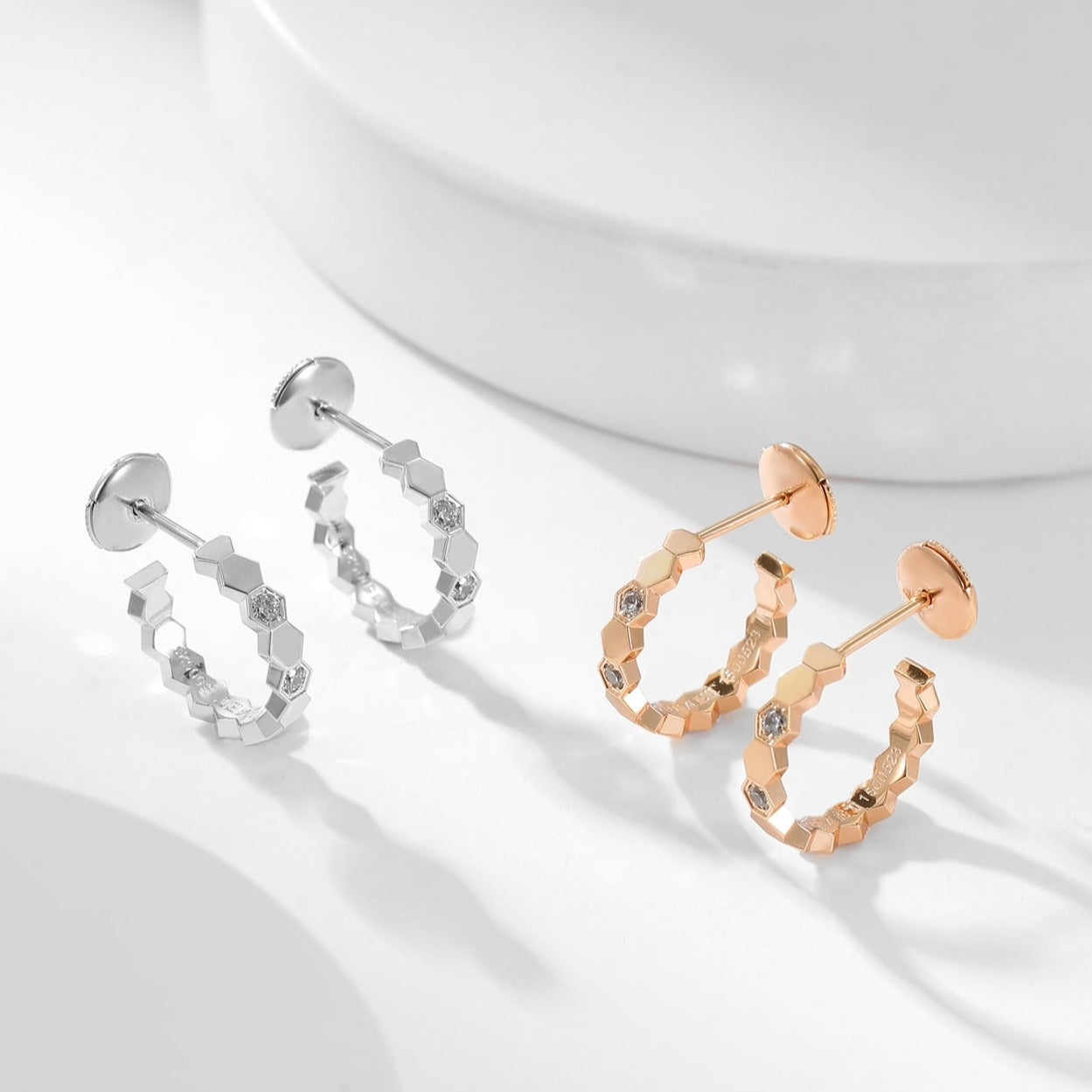 [Baslove]BEE LOVE DIAMOND HOOP EARRINGS