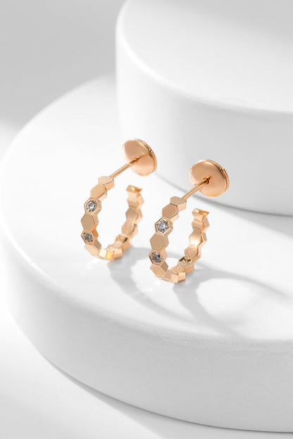 [Baslove]BEE LOVE DIAMOND HOOP EARRINGS