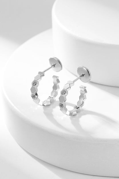 [Baslove]BEE LOVE DIAMOND HOOP EARRINGS