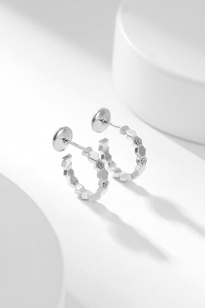 [Baslove]BEE LOVE DIAMOND HOOP EARRINGS