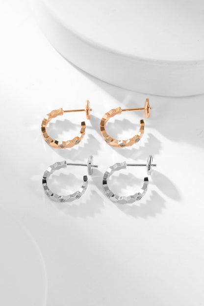 [Baslove]BEE LOVE DIAMOND HOOP EARRINGS