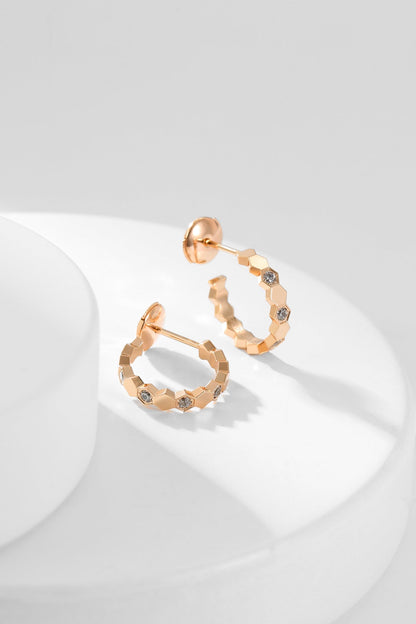 [Baslove]BEE LOVE DIAMOND HOOP EARRINGS