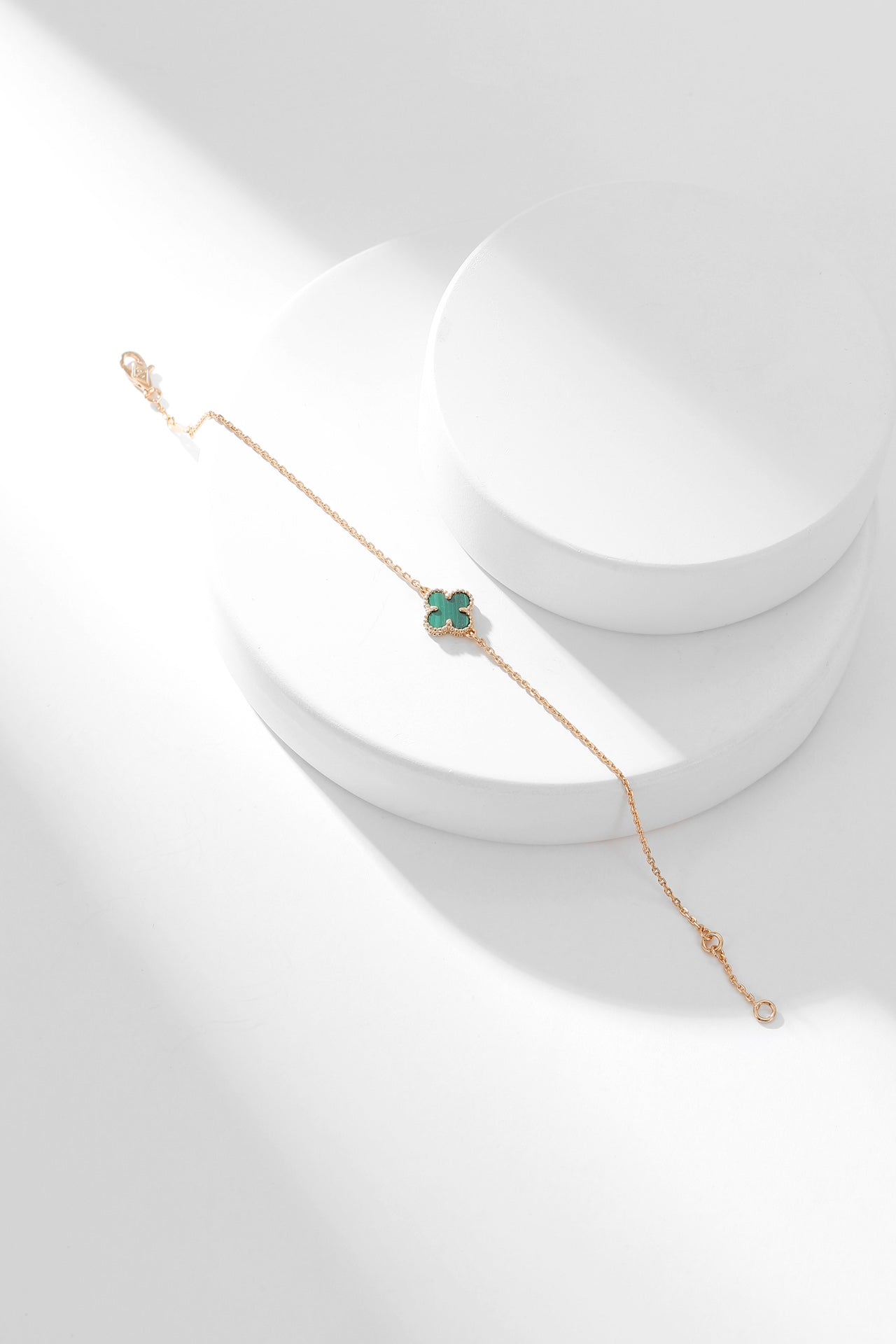 [Baslove]CLOVER BRACELET MALACHITE 1 MOTIF