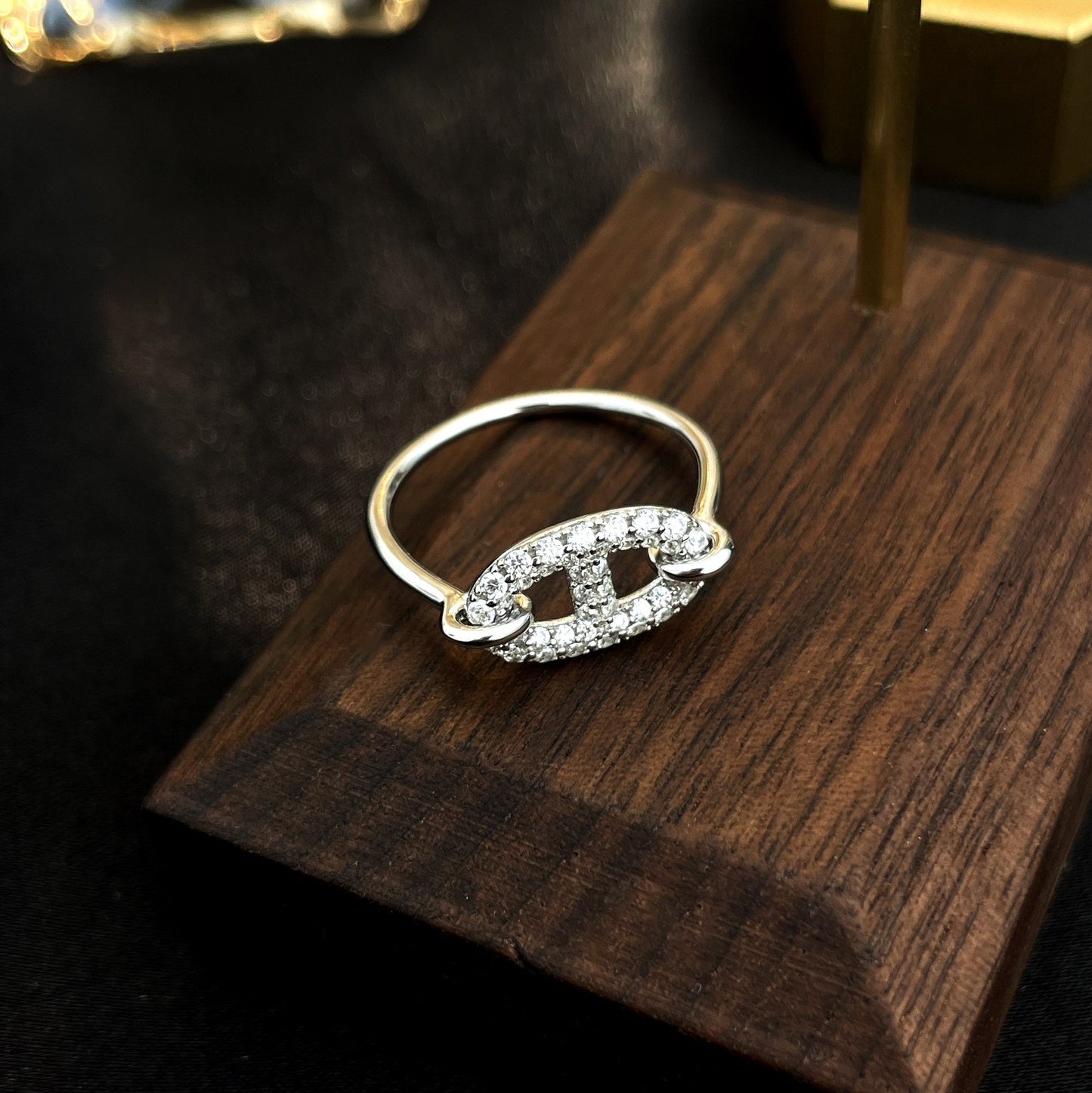 [Baslove]RONDE SMALL SILVER DIAMOND RING