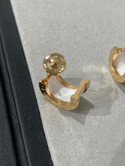 [Baslove]ZERO 1 PINK GOLD CERAMIC EARRINGS