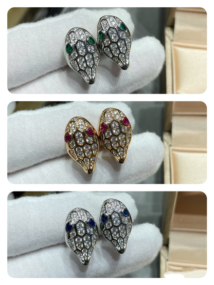 [Baslove]SERPENT DIAMOND STUD EARRINGS