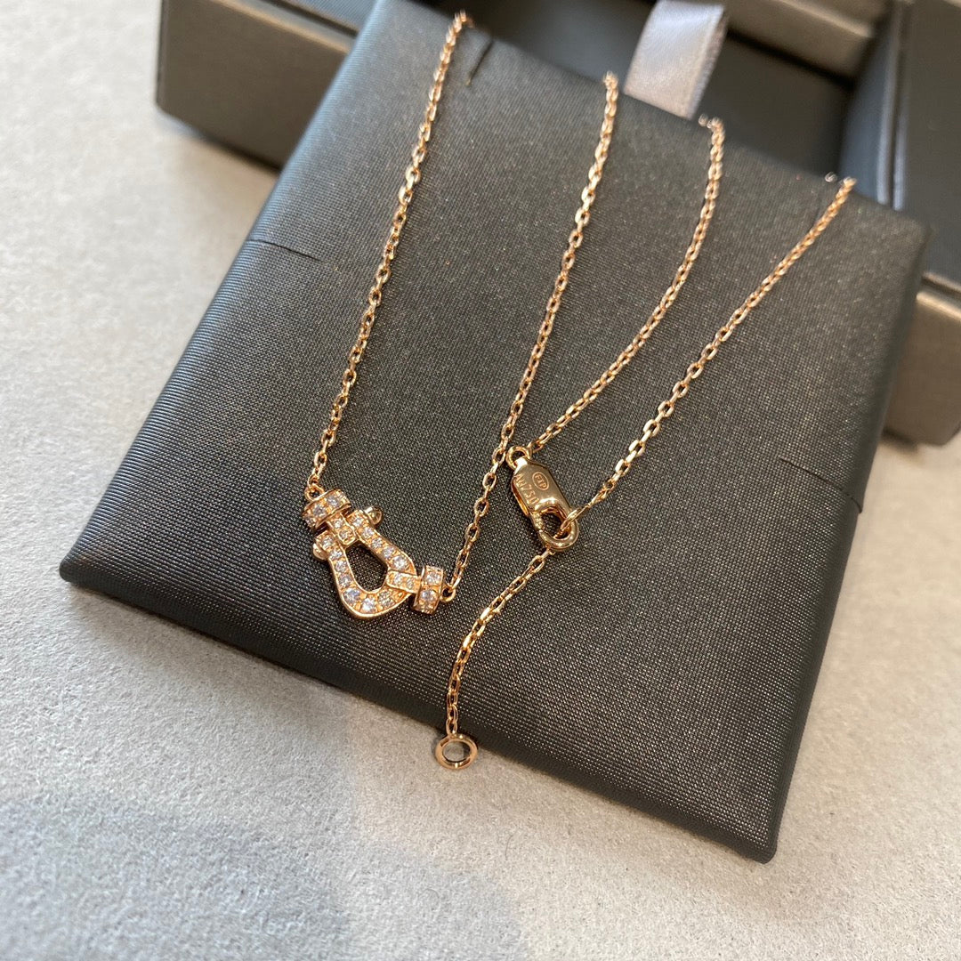 [Baslove]FORCE 10 DIAMOND PINK GOLD NECKLACE MINI MODEL