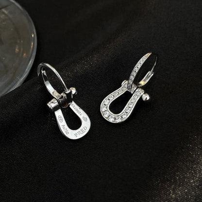 [Baslove]FORCE 10 FULL DIAMOND DROP EARRINGS MEDIUM MODEL