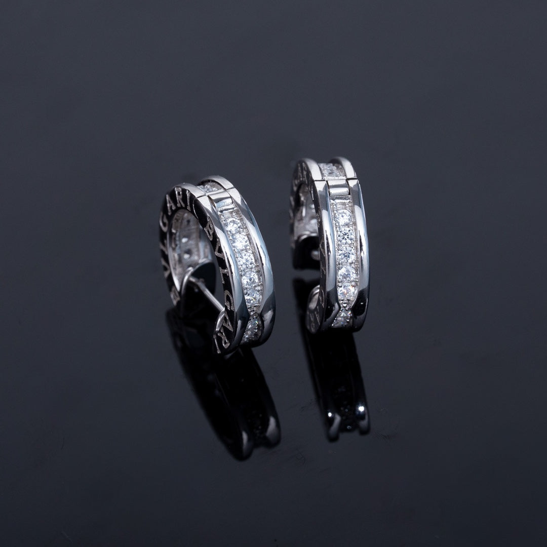 [Baslove]ZERO 1 MINI SILVER DIAMOND EARRINGS