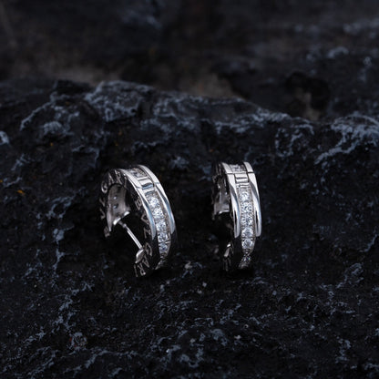 [Baslove]ZERO 1 MINI SILVER DIAMOND EARRINGS