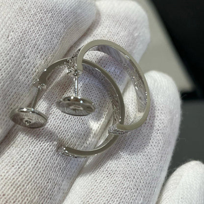 [AURORA]LOVE EARRINGS 3.6MM DIAMOND PAVED