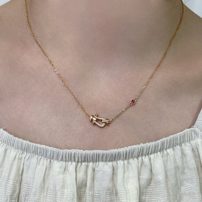 [Baslove]FORCE 10 DIAMOND PINK GOLD NECKLACE