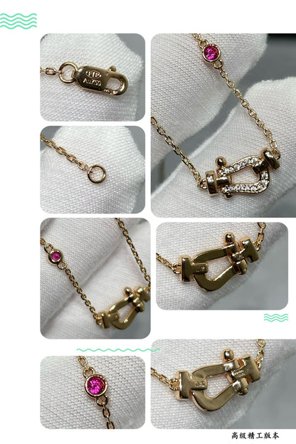 [Baslove]FORCE 10 DIAMOND PINK GOLD NECKLACE