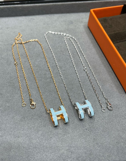 [Baslove]POP H SKY BLUE NECKLACE