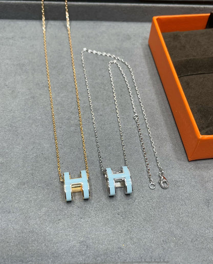 [Baslove]POP H SKY BLUE NECKLACE