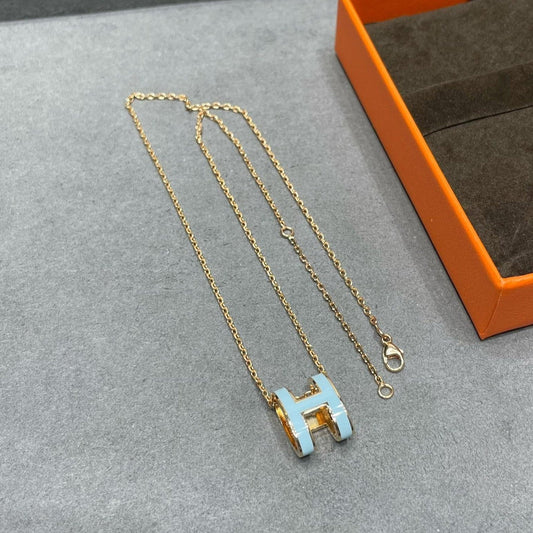 [Baslove]POP H SKY BLUE NECKLACE