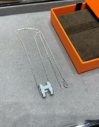 [Baslove]POP H SKY BLUE NECKLACE