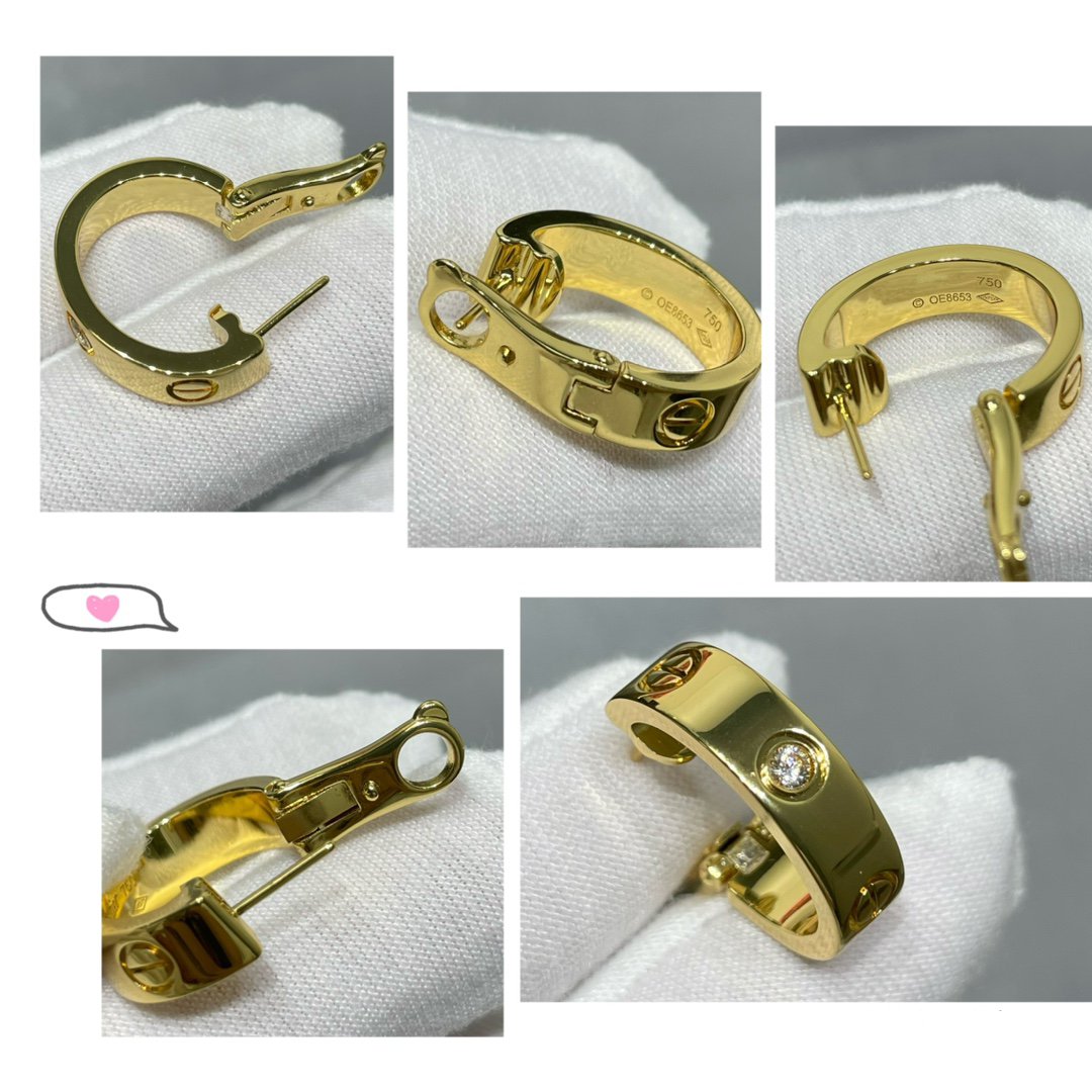 [Baslove]LOVE 5.5MM 1ダイヤモンドピアス