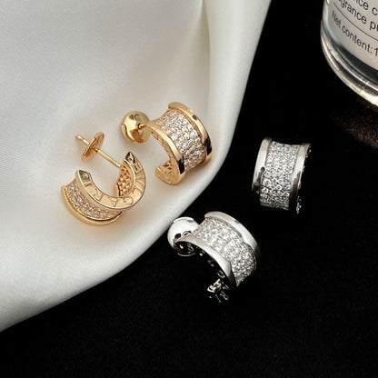 [Baslove]ZERO 1 DIAMOND PAVED EARRINGS