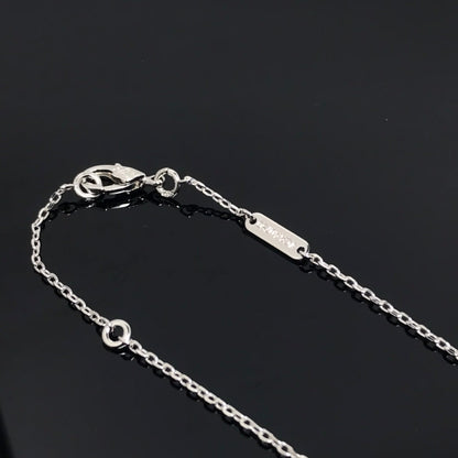 [Baslove]CLOVER PIETERSITE SILVER LONG NECKLACE