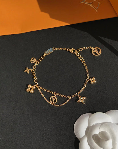 [Baslove]BLOOMING PINK GOLD MOP BRACELET