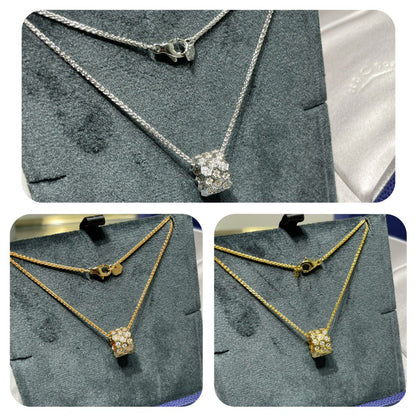 [Baslove]BEE LOVE DIAMOND PAVED 3 ROW NECKLACE