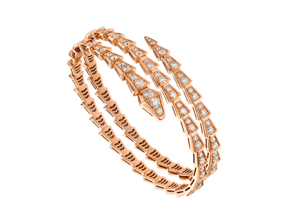 [Baslove]SERPENTI BRACELET PINK GOLD DIAMOND DOUBLE ROW