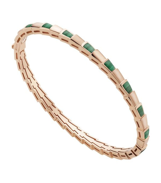 [Baslove]SERPENTI BRACELET PINK GOLD MALACHITE