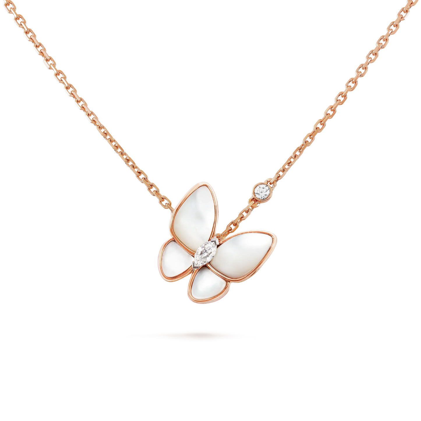 [Baslove]BUTTERFLY MOP DIAMOND NECKLACE