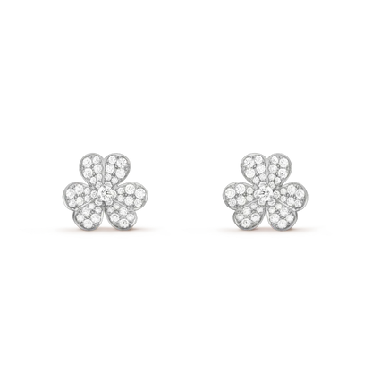 [Baslove]CLOVER COMOS DIAMOND EARRINGS SILVER