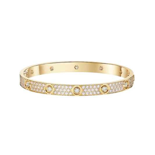 [AURORA]LOVE BRACELET 6.1MM DIAMOND-PAVED 10 BIG DIAMONDS