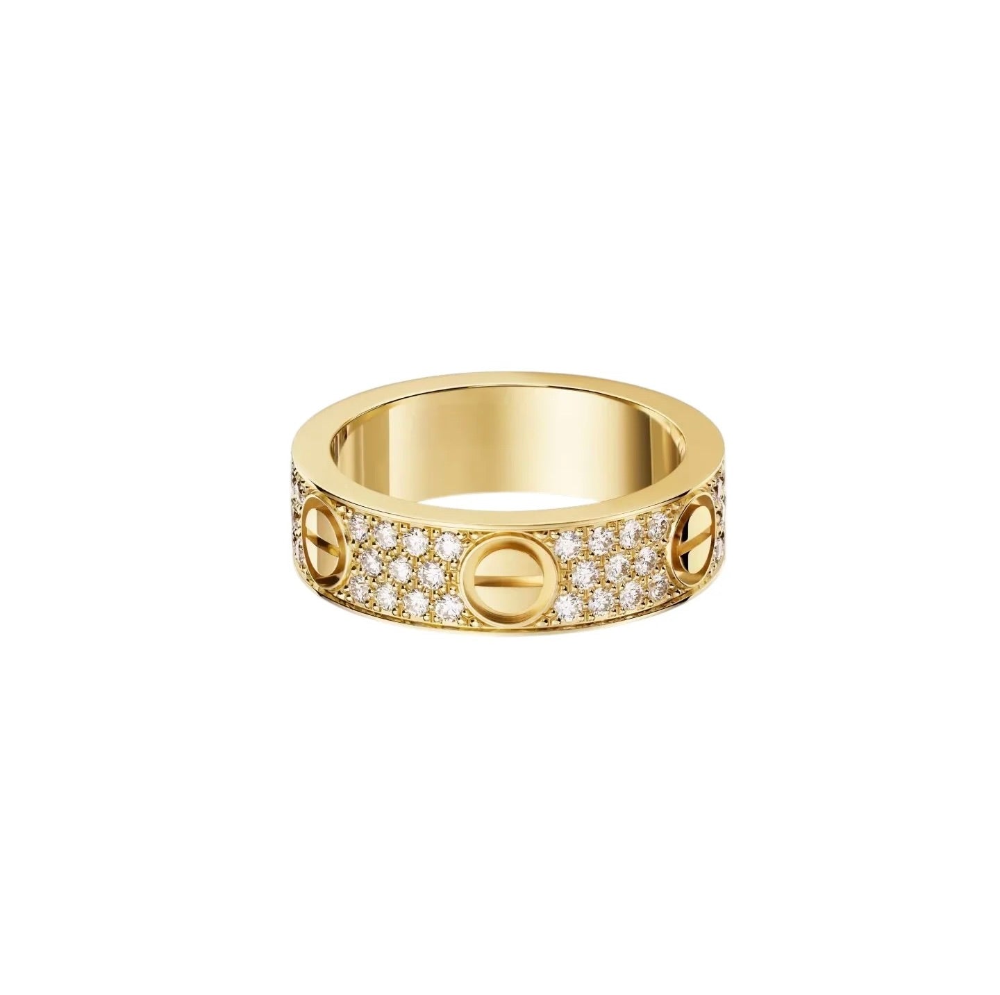 [AURORA]LOVE RING 5.5MM DIAMONDS PAVED