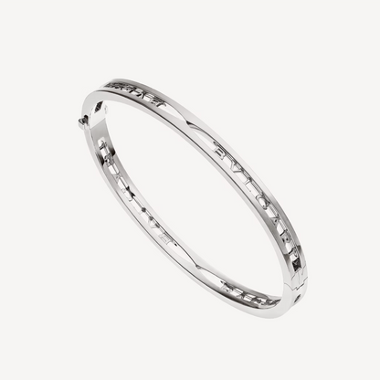 [Baslove]ZERO 1 SPIRAL LOGO SILVER BRACELET