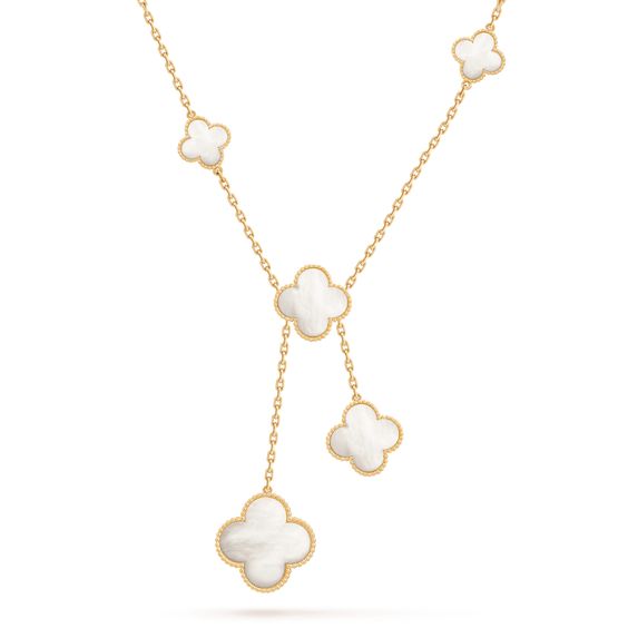 [Baslove]CLOVER MOTHER OF PEARL NECKLACE 6 MOTIF