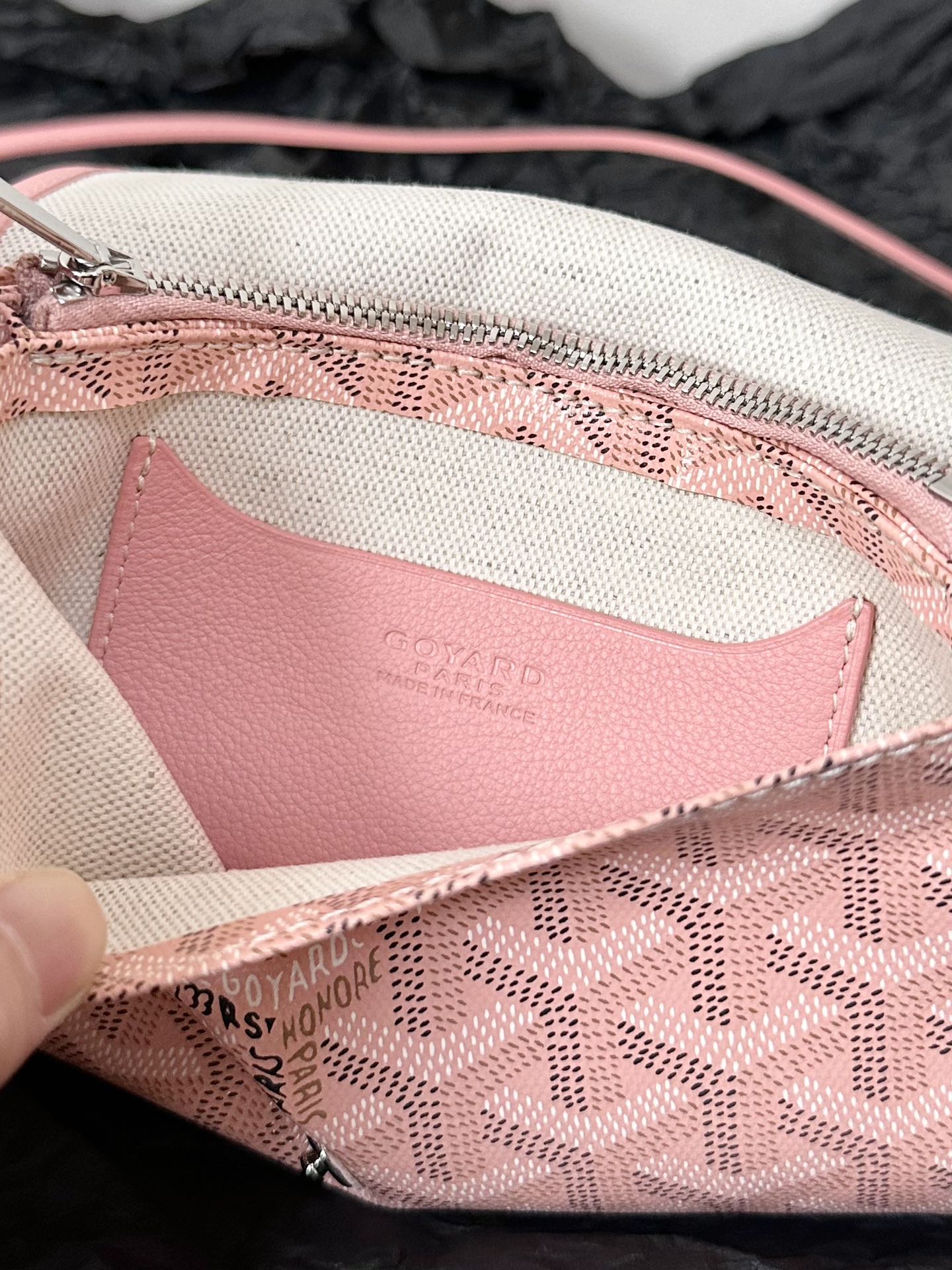 PLUMET POCKET WALLET 20 IN PINK GOYARDINE CANVAS AND LAMBSKIN TRIM
