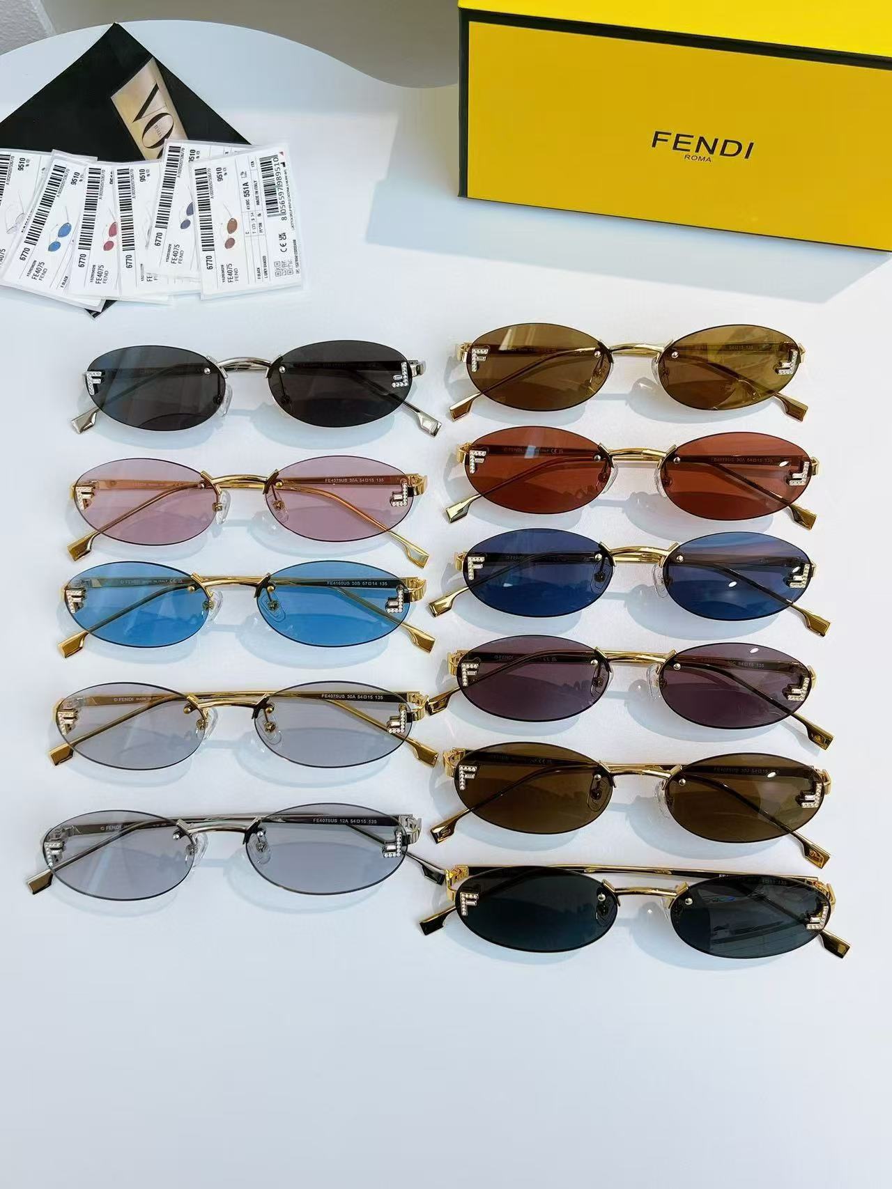 Double F frameless sunglasses