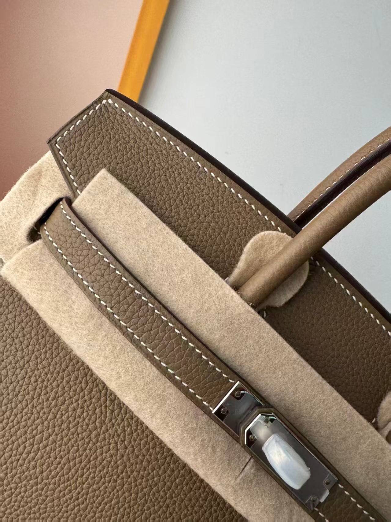 HM BIRKIN 30CM BROWN TOGO LEATHER SILVER HARDWARE
