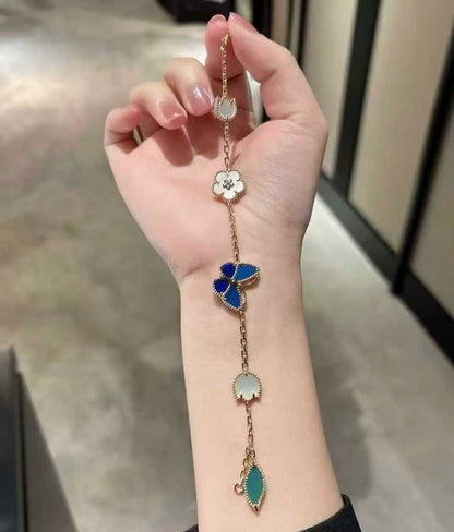 [AURORA]LUCKY SPRING GOLD BRACELET 5 MOTIF