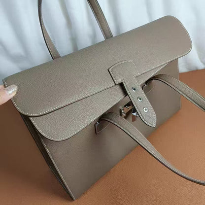 HM CASUAL HANDBAG ELEPHANT GREY SILVER HARDWARE