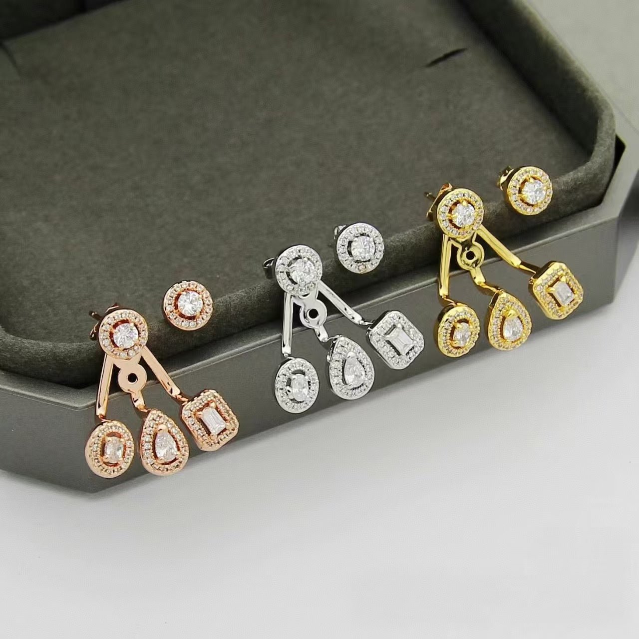 MKA AB STYLE TWO-IN-ONE EARRINGS