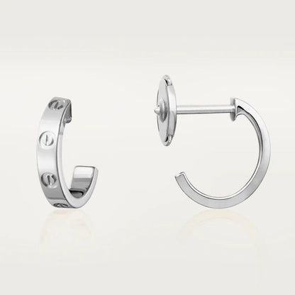 [Baslove]LOVE EARRINGS 2.65MM SILVER