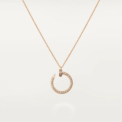 [Baslove]JUSTE NECKLACE PINK GOLD DIAMONDS