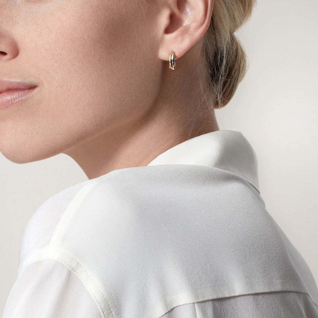 [AURORA]TRINITY ON DIAMOND MINI EARRINGS